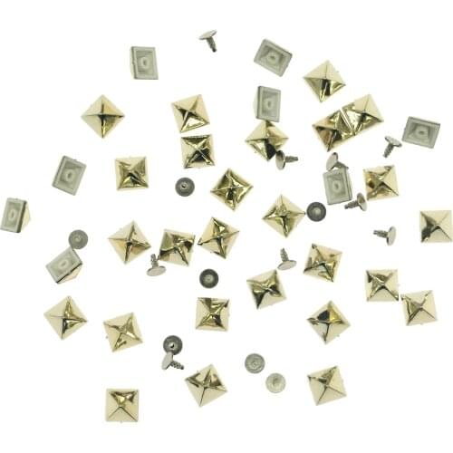 New 50sets/pack 2018 Studs Spikes Remaches 8*8mm Punk Rock Rivets Shoes Bags Pyramide Lot Of Color Plastic Screw Rivet
