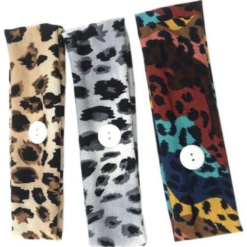 Hair Band Matching Mask Headwear Unisex Leopard Print Fashion Accessories Sport Elasticity Clearance Women Makeup Headwrap