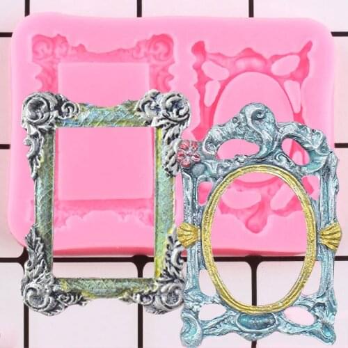 Frame Silicone Mold Fondant Mould Cake Decorating Tools Chocolate Gumpaste Moulds Sugarcraft Candy Resin Molds Kitchen Gadgets