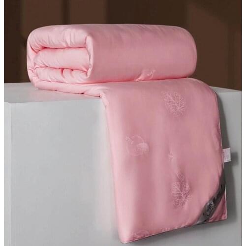 China High Grade Handmade Silk Blankets 100% Mulberry Sillk Filler Quilt Handwork Positioning 100% Cotton Fabric Cover Bed Duvet
