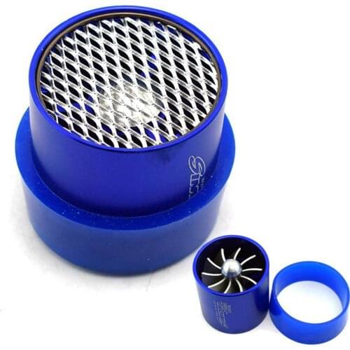 Blue Simota Single Turbine Turbo Charger Air Intake Gas Fuel Gas Saver Single Easy Install