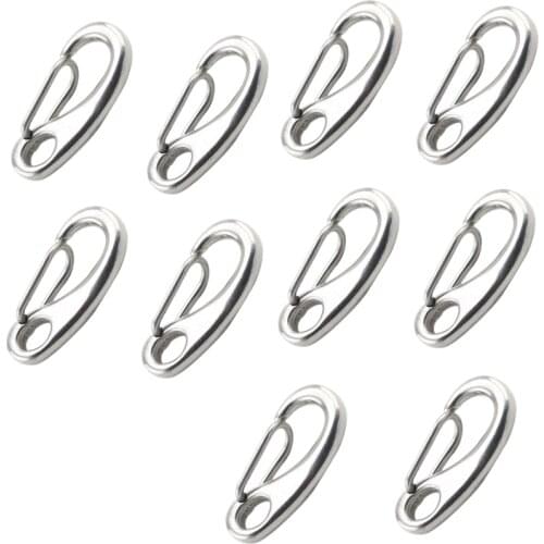 304 Stainless Steel Shackle, Wire Rope Quick-Hanging Buckle, Oval Spring Shackle, for Rigging, Rope