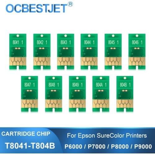 T8041-T8049 T804A T804B T804D Ink Cartridge Chip For Epson SureColor P6000 P7000 P8000 P9000 SC-P6000 SC-P7000 Printer Chips