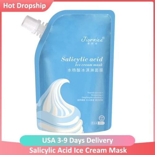 Face Care Salicylic Acid Ice Cream Mask Moisturizing Smear Mask Clean Pore Mud Mask Blackhead Removal Cleansing Mask Drop Ship