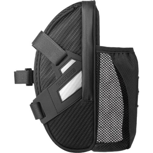 ROCKBROS Saddle Bag Reflective Double Zipper Large Capacity Water Tail Bag Bottle Pocket Bicycle Bag MTB Road Bike Accessories