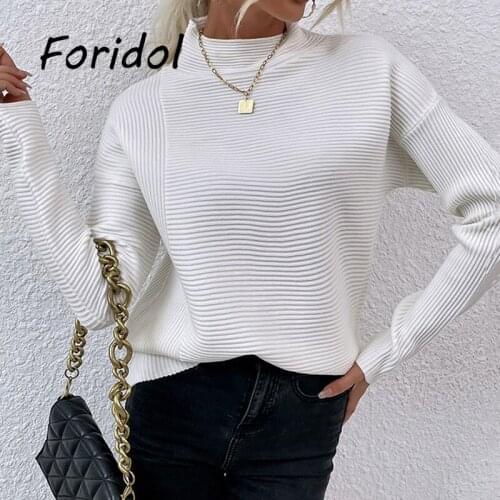 Long Sleeve Knitted Oversized Soft Sweater Women Turtle Neck Autumn Winter Warm Pullovers Basic Stretch Jumpers 2021 New