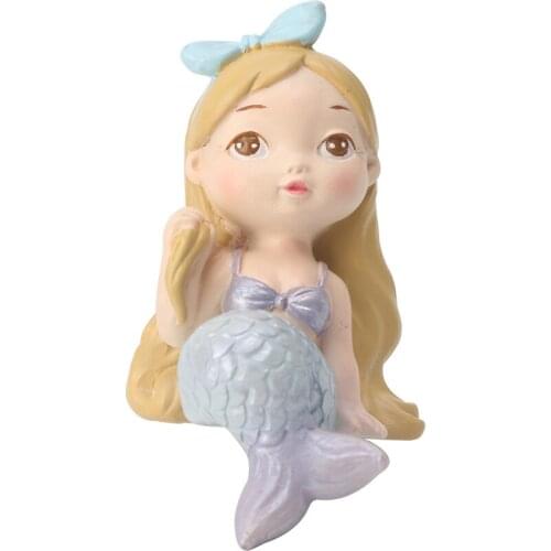 1pcs Europe Resin Mermaid Creative 6 styles miniature figurines tabletop crafts home decoration Aquarium landscaping gift