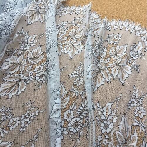 150cm 3meters French Eyelash Lace Trims Embroidery Lace Fabric DIY Garments Sewing Accessories Handmade Patchwork Crafts