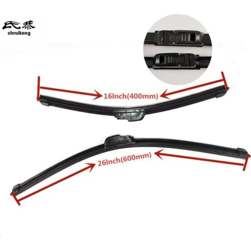 Free shipping 2pcs/lot SG-001 Wiper blades for 2007-2016 OPEL Antara 24"+16" fit standard J hook wiper arms only car accessories