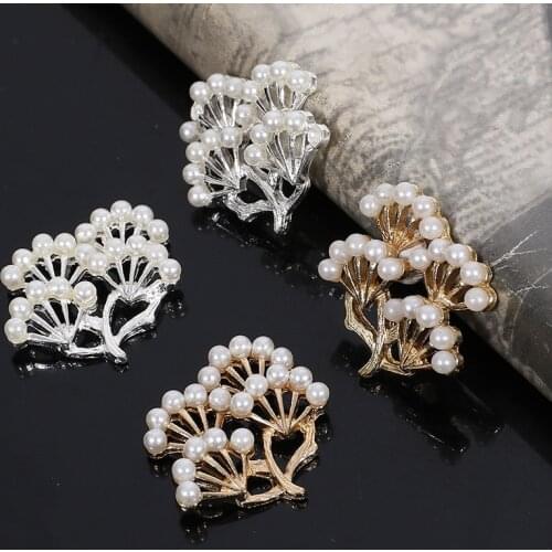 2018New 100Pcs Pearl Pine Branch Buttons for DIY hair accessories or Phone case decoration BD48