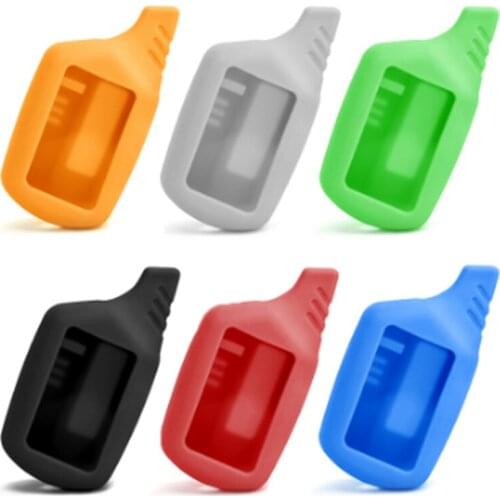 5PCS B9 Silicone Case For Starline B9/B6/A61/A91 Keychain Car Key Burglar Alarm Keychain Cover Shell Auto Key Case Protector