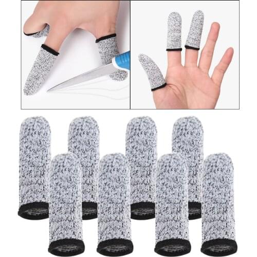 8pcs Safety Finger Cots Cut Resistant Sleeves Anti-Cut Gardening Gifts