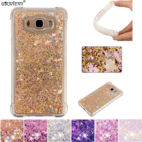 For Samsung Galaxy J7 2016 J76 Bling Glitter Liquid Quicksand Phone Cover SM-J710F/DS SM-J710FN/DS Soft Silicone Back Case Funda