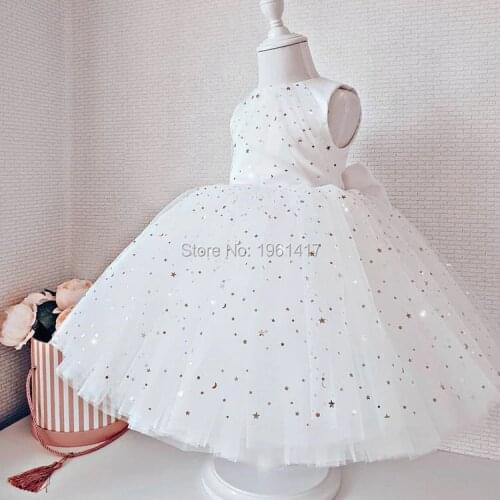Baby Toddler Dresses Gold 1 2 Years Little Girl Dress for 1st First Baby Girl Birthday Outfits Infant Christening Gown