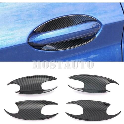 For BMW X5 G05 2019-2020 ABS Carbon Exterior Door Handle Bowl Cover 4pcs Car Accessories Interior Car Decor Car Trim