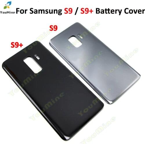 For SAMSUNG Galaxy S9 G960F/S9 Plus G965F Back Battery Cover Door Rear Glass Housing Case Replace For SAMSUNG S9 Battery Cover