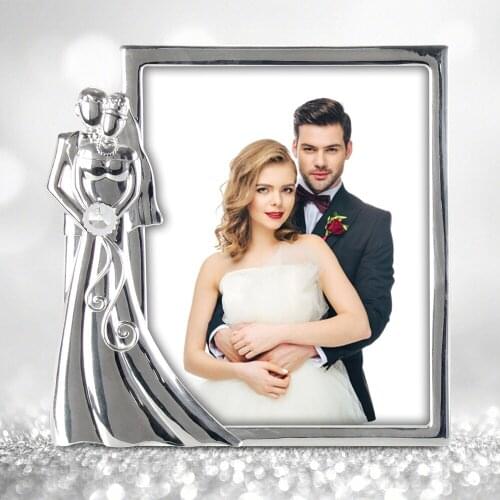 LASODY Bride and Groom Celebrated Moments Picture Frame-Mr. and Mrs.Silver Photo Frame 4X6 Wedding Gifts Anniversary Gifts