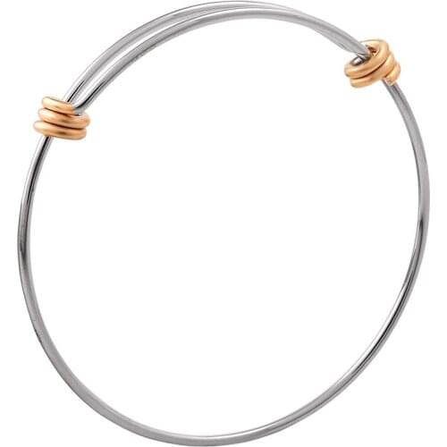 KLH0214-1 20Pcs a Lot Stainless Steel Expandable Wire Blank Bangle Bracelet for Womens DIY Jewelry Making-Baby foot Anklet