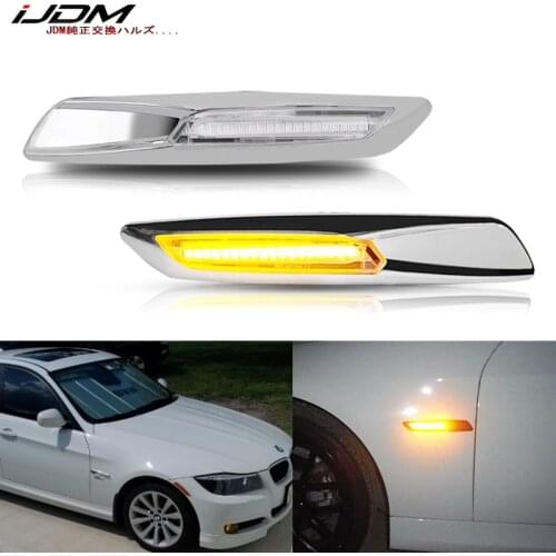IJDM Amber 12V LED Side Marker Light For BMW 1 3 5 Series F30/E90/E91/E92/E93/E46 E60/E61 For BMW F10 Style Turn Signal Lights