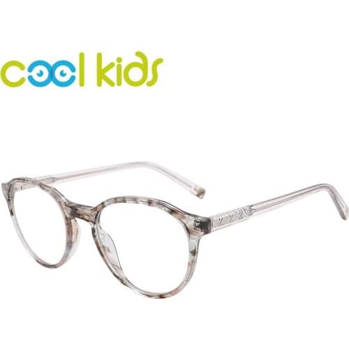 COOL KIDS Girl Eyeglasses Frame Optical Prescription Glasses Frame Transparent style for Children Wearing Myopia/Reading Glasses
