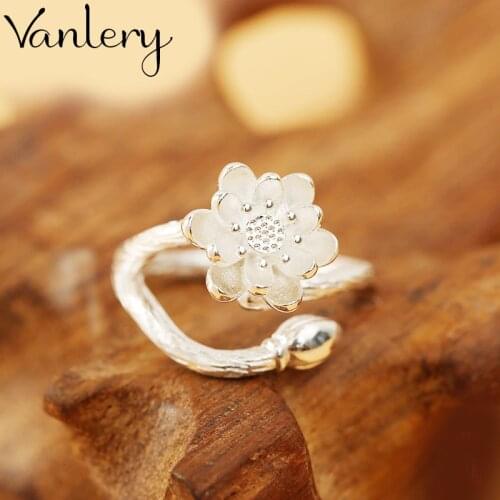 Personality Exaggerated Gothic Lotus Flower Rings For Women Charm Engagement Jewelry Girls Open Finger Knuckle Rings