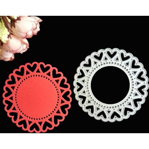 Metal Cutting Die Love Circle Heart Scrapbooking Die Cuts Stencil DIY Embossing Craft Photo Album Decorative