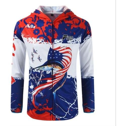 Mens womens Hooded Long sleeves Fishing Clothes Anti UV50+ Breathable Quick drying Fishing Jerseys Professional Fishing Shirt
