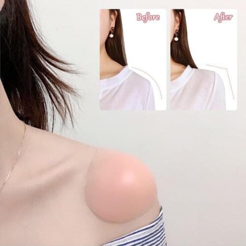 Soft Silicone Shoulder Pad Detachable Pad Invisible Non-Slip Shoulder Padding Natural Cushion Clothes Accessories for Party Girl
