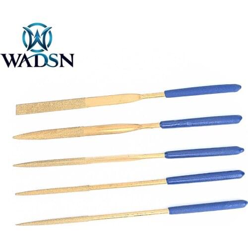 WADSN 5pc Short Long Diamond File Set for Tactical Accessories Hand Tools Files 3X140mm 160mm Cutting Airsoft Components