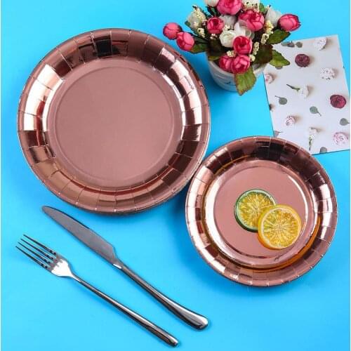 50Pcs Paper Cup Bamboo Pulp Drinking Straw Dessert Dish Tableware Set For Wedding Birthday Dining Table Supply Party Decoration