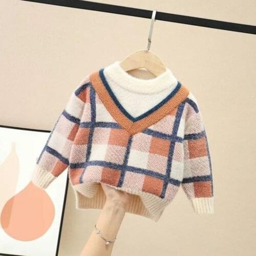 Autumn Baby Boys winter Sweaters Coat Kids Knitting Pullovers Tops teenage Boys Girls warm clothing Sweaters 2-12 y