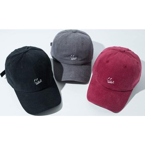 Autumn Smiley Face Caps For Women Men Korean Designer Hat Baseball Cap Snapback Hip Hop Dad Hats Casquette