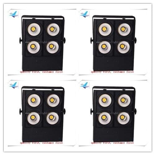 E-6/set Led dj blinder light 4 eye 4x100w cob blinder ww or cw stage light dmx led audience blinder lights with flight case