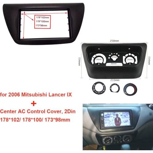 Car radio fascia Fit for Mitsubishi Lancer IX 2006 refitting 2 din car radio panel Fascia Frame cover trim bezel Mount Frame Kit