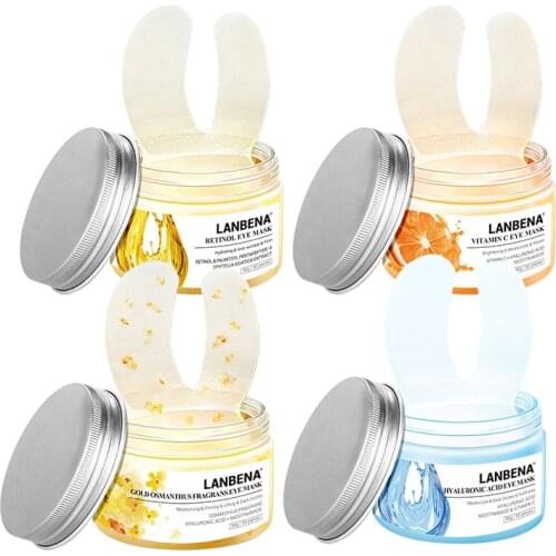 LANBENA Retinol Hyaluronic Acid VC Eye Mask Eye Patches Repair Eye Lines Reduces Dark Circles Bags Nourish Hydration Eye Care