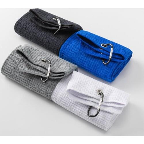 40x60cm Golf Towel With Hook 4 Colors Set Club Cleaning Brush Microfiber Fabric For Golf Lovers Duty Clip Carabiner Accessories