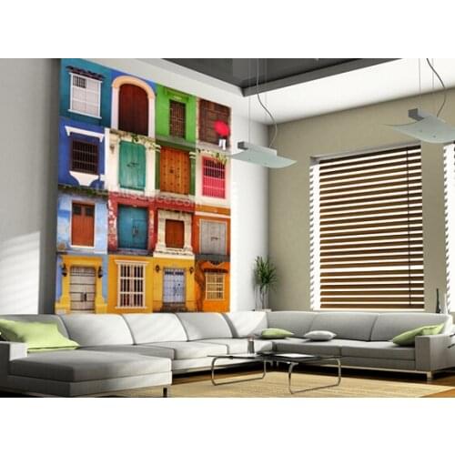 Custom photo wallpaper, Doors Cartagena, Colombia mural for living room bedroom TV backdrop waterproof wallpaper