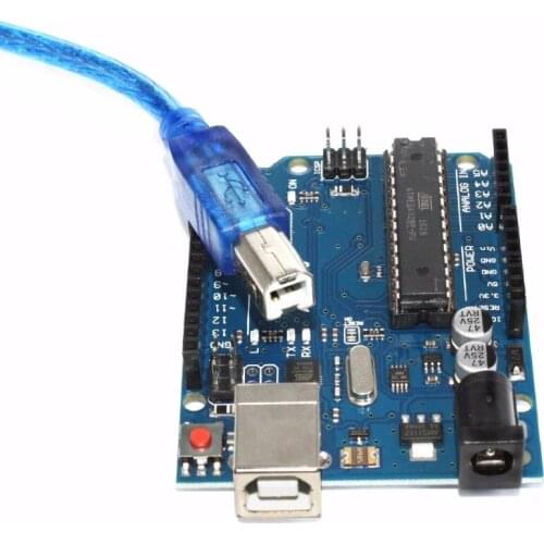 The latest version UNO R3 development board, official version ATmega16U2, send USB cable