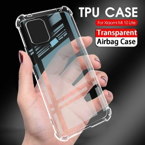 Shockproof Silicone Case for Xiaomi 11 Lite 10T Lite Note 10 Pro Mi Poco X3 NFC F2 Pro Airbag Cover Redmi 9AT 9T 9C NFC Note 10S