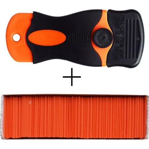 100PCS Double Edge Blades LOCA Glue Remover For Ceramic Glass Labels Car Stickers Paint Clean Adhesive Wallpaper Removal Tool