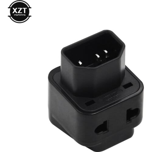 Universal Female AU/US/UK/EU special conversion plug 2 in 1 IEC 320 C14 Male to C13 Female Power Adapter PDU/UPS C13