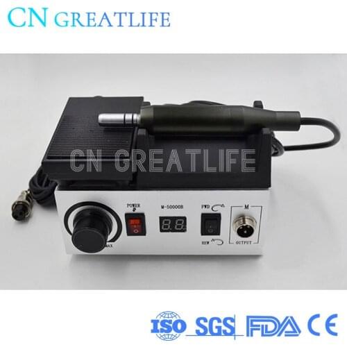 Dental Lab Equipment 50,000rpm Electric Dental Brushless Micromotor Unit with E Type Handle Jewellery Grinding Machine