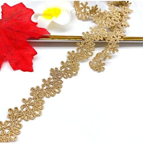 1yard/lot Width:2.4cm Exquisite Gold Line Lace Water-soluble Handmade Curtain Clothing Sewing Accessories (ss-2085)