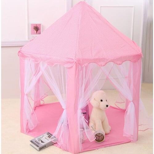 1PCS Childrens Indoor Tulle Hexagonal Tent Baby Decoration Game House Princess Game Castle Tent Dollhouse Stall