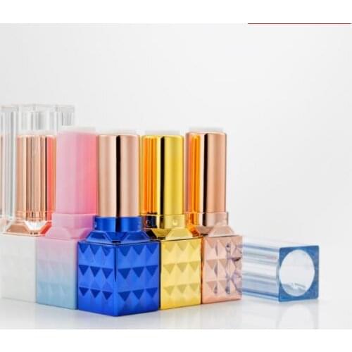 10pcs30pcs50pcs White Suqare Empty Lip Balm Tube, DIY Plastic Blue Lipstick Package,Gold Lip Rouge Bottle,Pink Lip Makakeup Tool