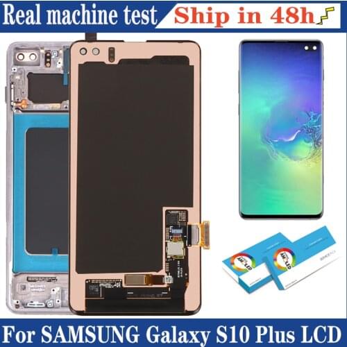 100% Original 6.4'' Super Amoled Display for Samsung Galaxy S10 Plus SM-G9750 G975F Full LCD Touch Screen Digitizer Repair parts