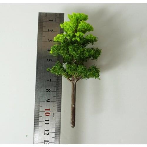 18pcs Plastic Model Trees HO Scale Train Railroad Diorama Layout Scenery