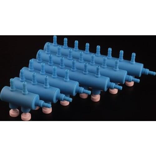 2~8Heads 4~8mm Aquarium Air Flow Control Valve Fisk Tank Oxygen Pipe Hose Distributors Elastic Aeration Tube Line Connectors