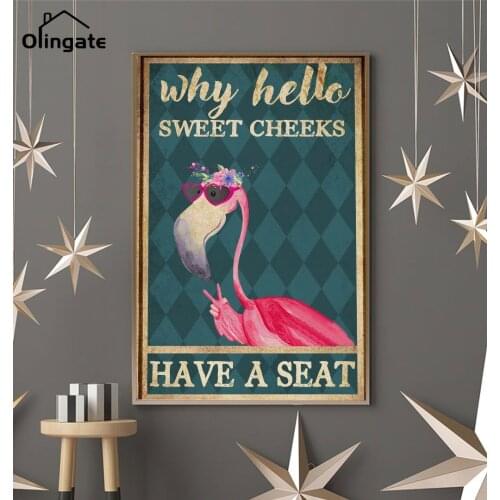 Abstract Flamingos Yoga Girls Canvas Painting Retro Lose Your Mind Find Your Soul Inspirational Quote Canvas Poster Home Decor