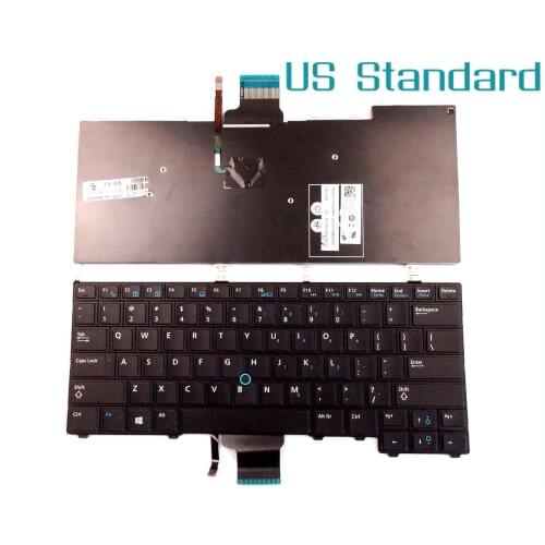 US English Version Keyboard for Dell Latitude 12 7000 E7440 E7240 RXKD2 8PP00 Laptop Non-Backlit Track Point